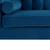 83" Navy Blue Velvet Wood Sofa With Toss Pillows