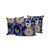 Set of Three Orange Botanical Indoor Outdoor Throw Pillow
