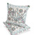 Set of Two Off White Orange Blue And Green Peacock Indoor Outdoor Throw Pillow