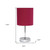 12" Silver Metal Table Lamp LED With Wine Drum Shade