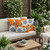 Set of Three Red And White Sunflower Indoor Outdoor Throw Pillow