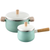 Enamel Milk Pot Ceramic Saucepan with Lid Stockpot