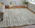 8' X 10' Gray and Ivory Wool Striped Hand Woven Area Rug