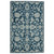 2' X 3' Teal Gray And Ivory Wool Floral Medallion Hand Hooked Area Rug
