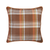 Set Of Four 18" Orange And Brown Plaid Pumpkins Throw Pillow Covers