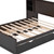 Espresso Wood Full Bed Frame With Trundle