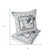 Set of Two White Black Gray And Blue Peacock Indoor Outdoor Throw Pillow