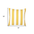 18" Yellow and White Striped Throw Pillow Cover