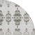 8' Taupe And Ivory Moroccan Washable Round Rug With UV Protection