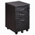 16" Espresso Wood Three Drawers Filing Cabinet
