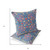 Set of Two Purple Blue Red And Gold Botanical Indoor Outdoor Throw Pillow
