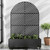 47" Black Metal Indoor Outdoor Rectangular Planter Box