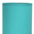 12" Silver Metal Table Lamp LED With Blue Drum Shade