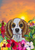 Cavalier King Charles Blenheim - Hippie Hound Studios Tropical Summer  House and Garden Flags