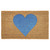17" X 29" Brown And Blue Heart Outdoor Coir Door Mat
