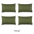 Farmhouse Square and Lumbar Solid Color Throw Pillow Covers Set