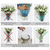 Glass Cylinder Flower Vase with  Bunch  Heads Artificial Fake Silk Rose Home Decor