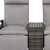 Set of Two Light Gray Metal Three Position Adjustable Outdoor Chaise Lounges with Light Gray Cushion