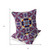 Set of Two Purple Peach Indigo And Yellow Floral Indoor Outdoor Throw Pillow