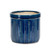 Set of Three Blue Clay 9 Ounce Abstract Round Pot Planters