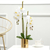 Artificial Fake Orchid Flower in Copper Metal Vase