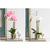 Artificial Fake Orchid Flower in Copper Metal Vase