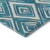 10' X 14' Teal And Ivory Geometric Washable Area Rug With UV Protection