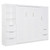 White Wood Queen Murphy Bed With Drawers