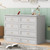 White Wood Queen Murphy Bed With Drawers