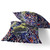 Set of Two Yellow Dark Green And Purple Floral Indoor Outdoor Throw Pillow