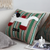 Cute Dog Print  Striped Polyester Decorative Pillowcase