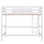 White Four Poster Solid Wood Twin Loft Bed