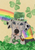 Dalmatian - Hippie Hound Studios Saint Patricks Day  House and Garden Flags