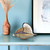 10" Gold Blue Green White Murano Glass Conch Shell Tabletop Sculpture
