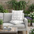 Set of Two White Orange And Green Floral Indoor Outdoor Throw Pillow