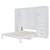 White Wood Queen Murphy Bed With Drawers