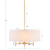5-Light White Drum Shade Chandelier