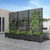 35" Black Metal Indoor Outdoor Rectangular Planter Box