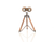 8" X 8" X 11" Wood Brass Binocular On Stand