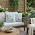 Set of Two White Gold And Gray Peacock Indoor Outdoor Throw Pillow