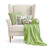 Cozy Living  Knitted Throw Blanket with Decorative Pillow Covers Cable KnitBotanical Meadow Design
