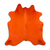 DYED HAIR ON COWHIDE DYED ORANGE