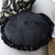 Vintage Lotus Edge Round Pillowcase Butterfly Accent