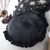 Vintage Lotus Edge Round Pillowcase Butterfly Accent