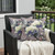 Set of Two Yellow Blue And Gray Floral Indoor Outdoor Throw Pillow