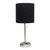 Set of Two 20" Silver Table Lamps With Drum Shades