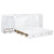 White Wood Queen Murphy Bed With Drawers