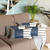 Decorative Vegan Faux Leather Throw Pillow Set of 4