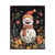 15" Red White And Green Wood Leaf Christmas Snowman Tabletop Sign