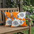 Set of Two Red And White Sunflower Indoor Outdoor Throw Pillow